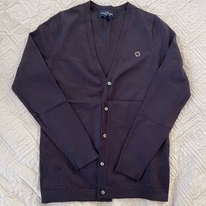 Lands End Chase Bank long sleeve cardigan. Navy. Size XS